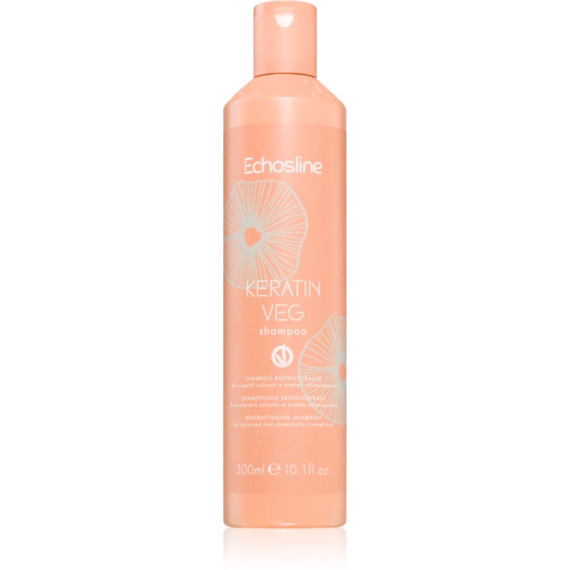 Echosline Keratin veg Shampoo подхранващ шампоан за възстановяване и подсилване на косата с аминокиселини 300 мл.
