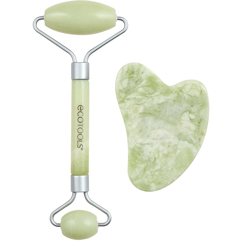 EcoTools Jade Roller & Gua Sha масажно валяче за лице и масажно приспособление 2 бр. на ниска цена
