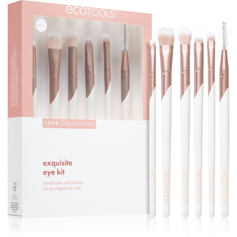 EcoTools Luxe Collection Exquisite комплект четки за очи и вежди 6 бр.