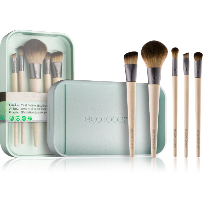 EcoTools Start The Day Beautifully комплект четки за съвършен външен вид