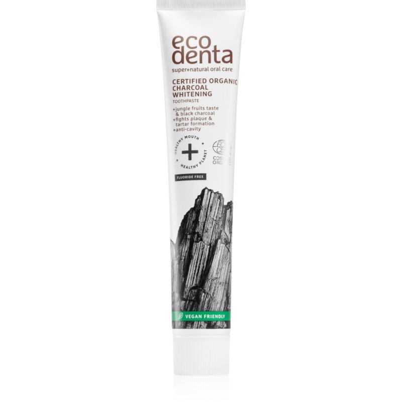 Ecodenta Certified Organic Charcoal whitening избелваща паста за зъби с активен въглен 75 мл.
