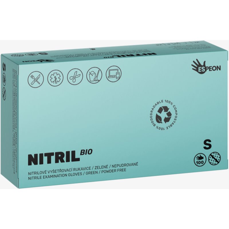 Espeon Nitril BIO Green нитрилни ръкавици без пудра размер S 2x50 бр. на ниска цена