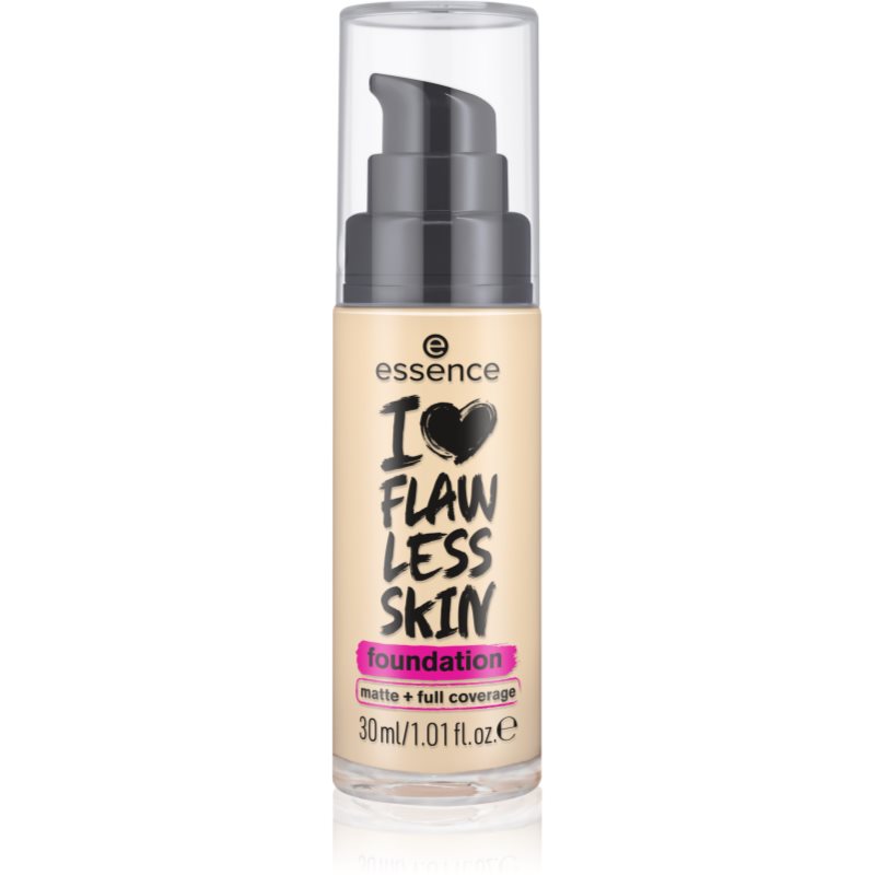 Essence I LOVE FLAWLESS SKIN фон дьо тен с матиращ ефект цвят 20 - Medium Porcelain 30 мл.