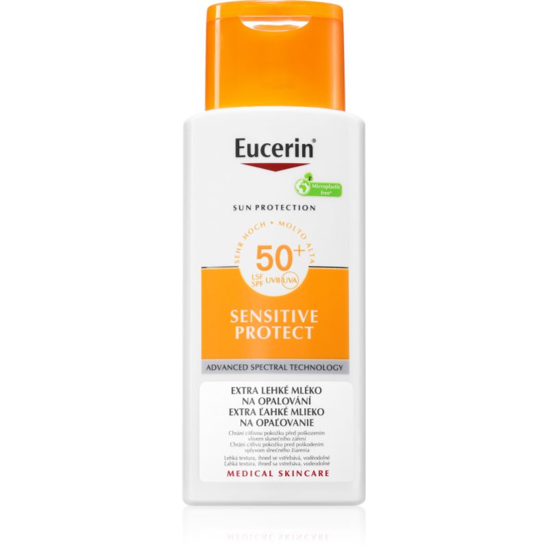 Eucerin Sun Sensitive Protect екстра нежен лосион за слънчеви бани SPF 50+ 150 мл.