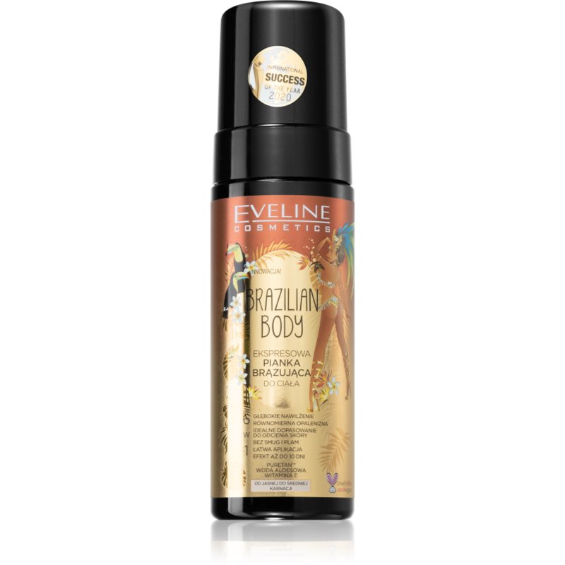 Eveline Cosmetics Brazilian Body автобронзираща пяна за бърз тен 150 мл.