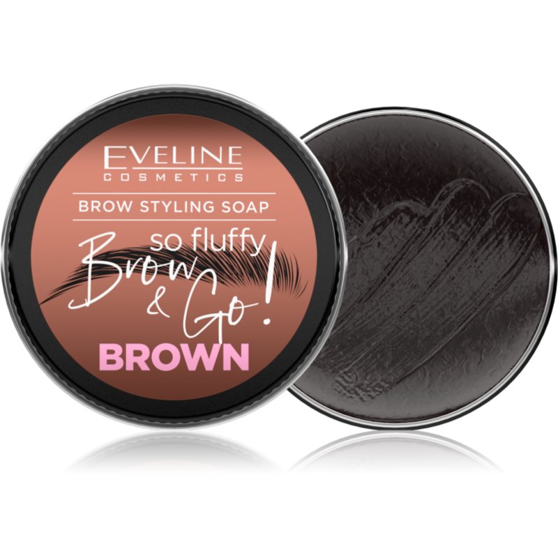 Eveline Cosmetics Brow & Go! сапун за оформяне на вежди за вежди цвят Brown 25 гр.