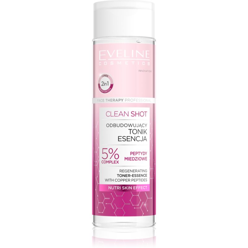 Eveline Cosmetics Clean Shot 5% Copper Peptide Complex ревитализиращ тоник 200 мл.
