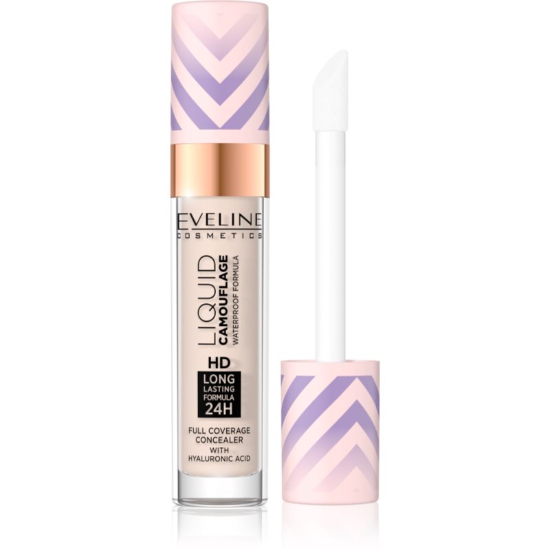 Eveline Cosmetics Liquid Camouflage водоустойчив коректор с хиалуронова киселина цвят 01 Light Porcelain 7