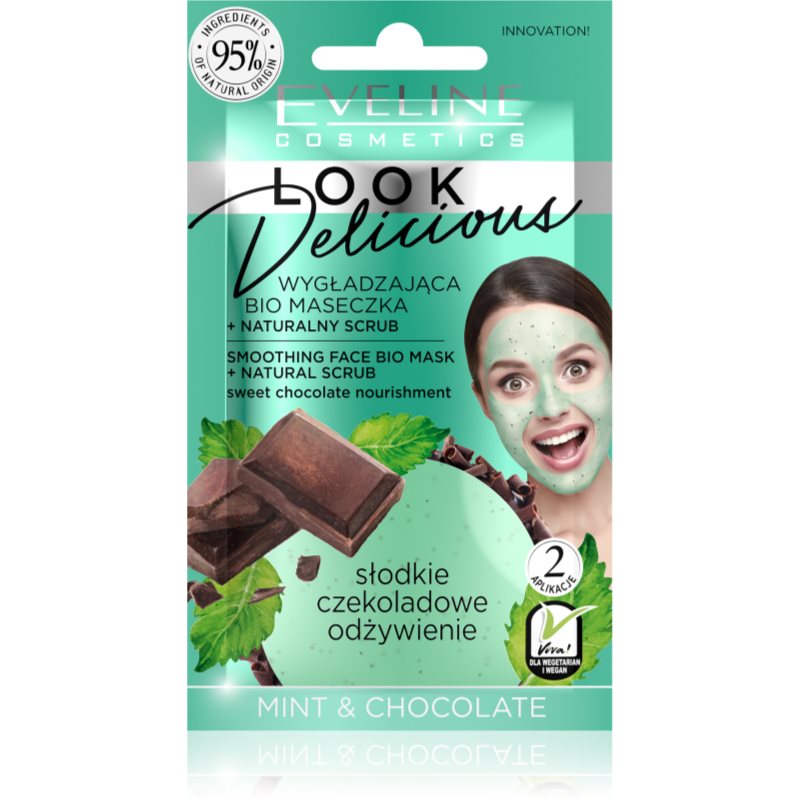 Eveline Cosmetics Look Delicious Mint & Chocolate овлажняваща и изглаждаща маска с шоколад 10 мл.