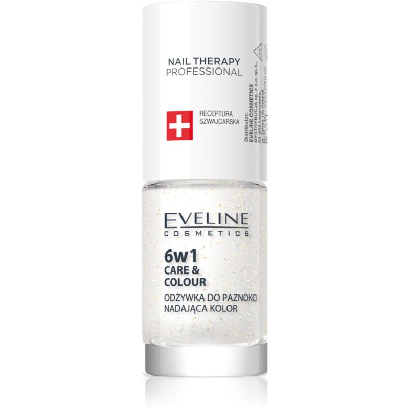 Eveline Cosmetics Nail Therapy Care & Colour балсам за нокти 6 в 1 цвят Golden Glow 5 мл.