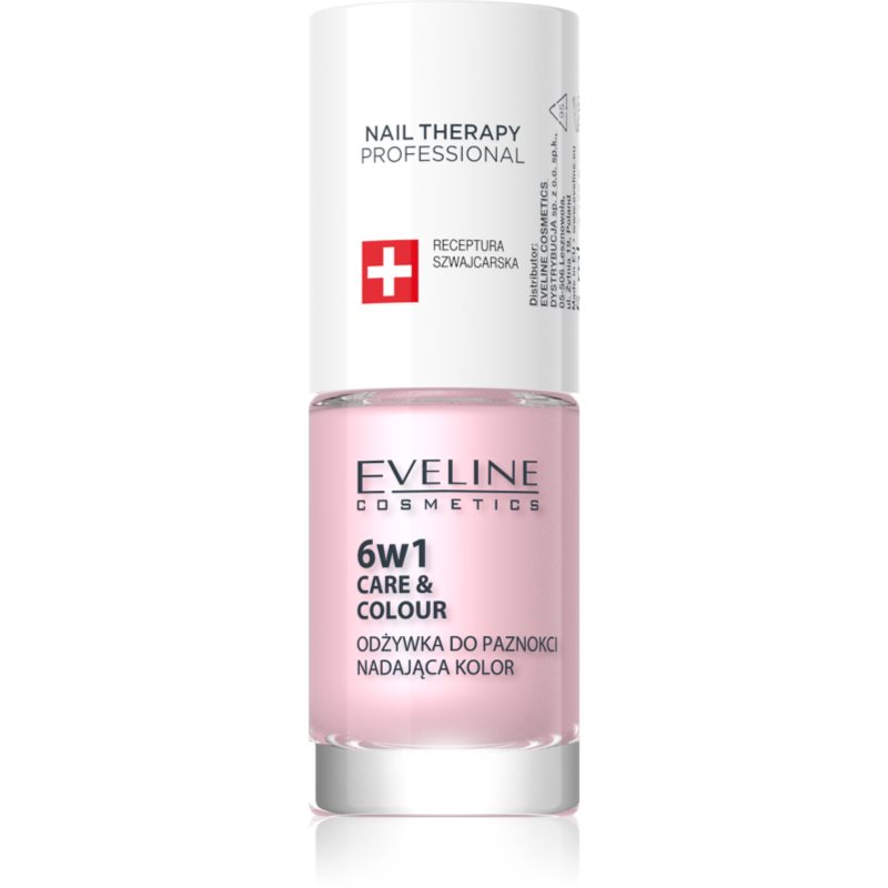 Eveline Cosmetics Nail Therapy Care & Colour балсам за нокти 6 в 1 цвят Pink 5 мл.