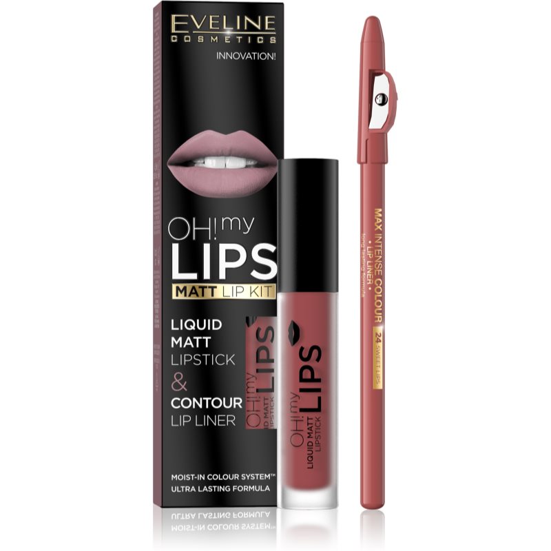 Eveline Cosmetics OH! my LIPS Matt комплект за устни 15 2 бр.