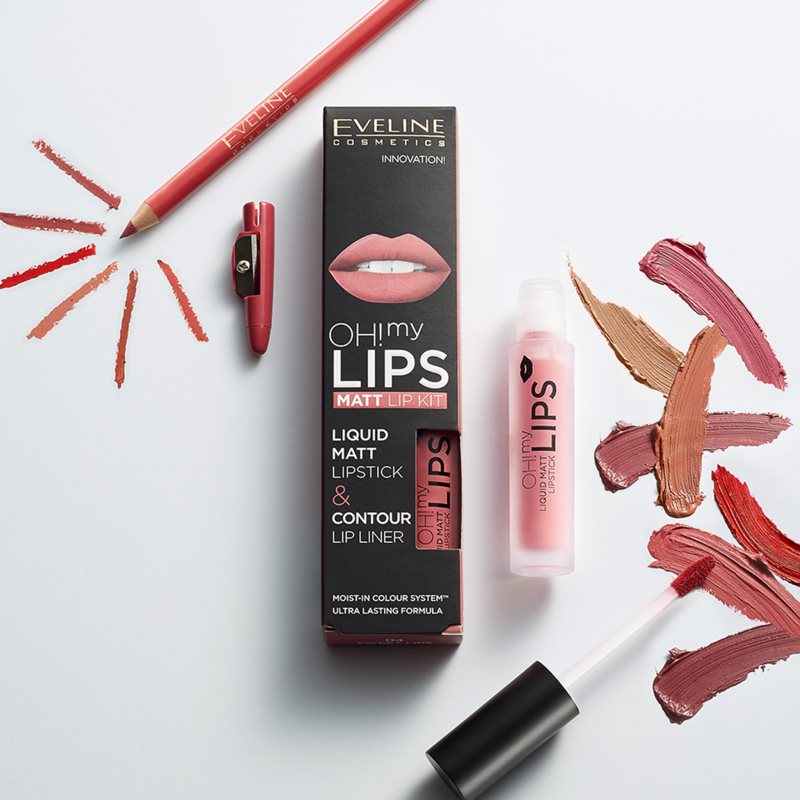 Eveline Cosmetics OH! my LIPS Matt комплект за устни 17 2 бр. на ниска цена