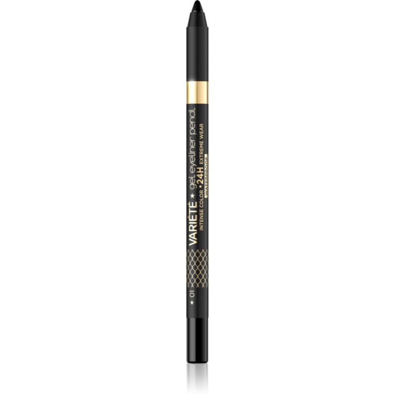 Eveline Cosmetics Variété водоустойчив гел-молив за очи цвят 01 Black 1 бр.