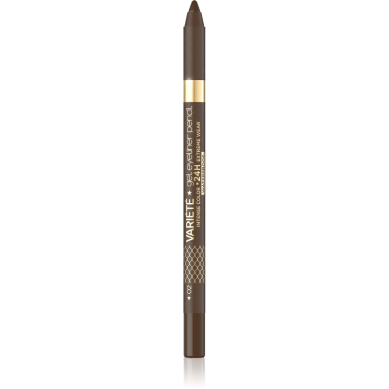 Eveline Cosmetics Variété водоустойчив гел-молив за очи цвят 02 Brown 1 бр.