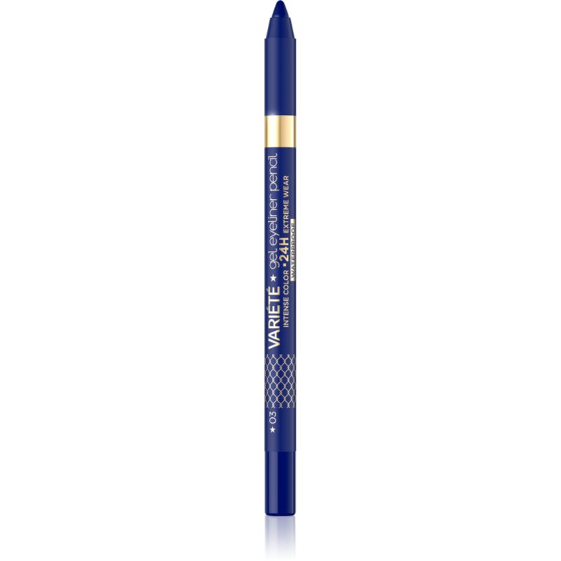 Eveline Cosmetics Variété водоустойчив гел-молив за очи цвят 03 Blue 1 бр.
