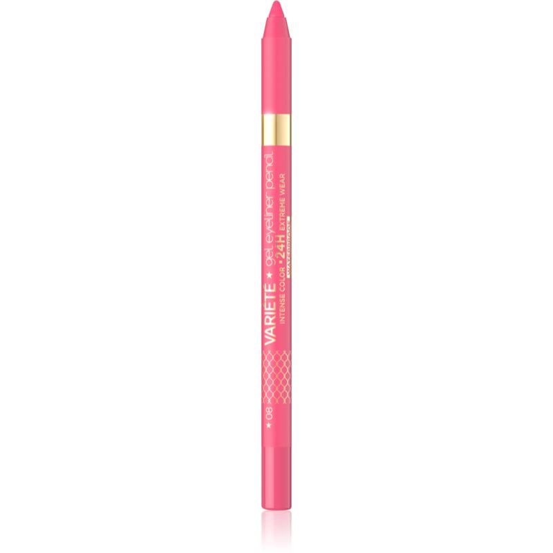 Eveline Cosmetics Variété водоустойчив гел-молив за очи цвят 09 Pink 1 бр.