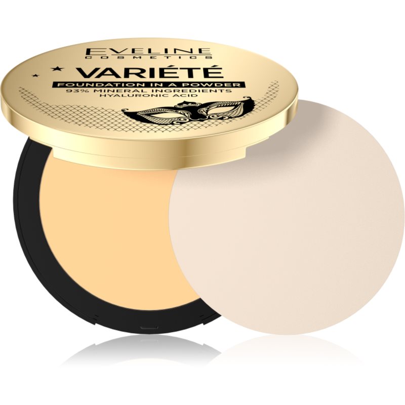 Eveline Cosmetics Variété минерална компактна пудра с апликатор цвят 03 Light Vanilla 8 гр. на ниска цена