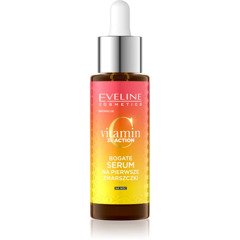 Eveline Cosmetics Vitamin C 3x Action нощен серум за първи бръчки 30 мл.