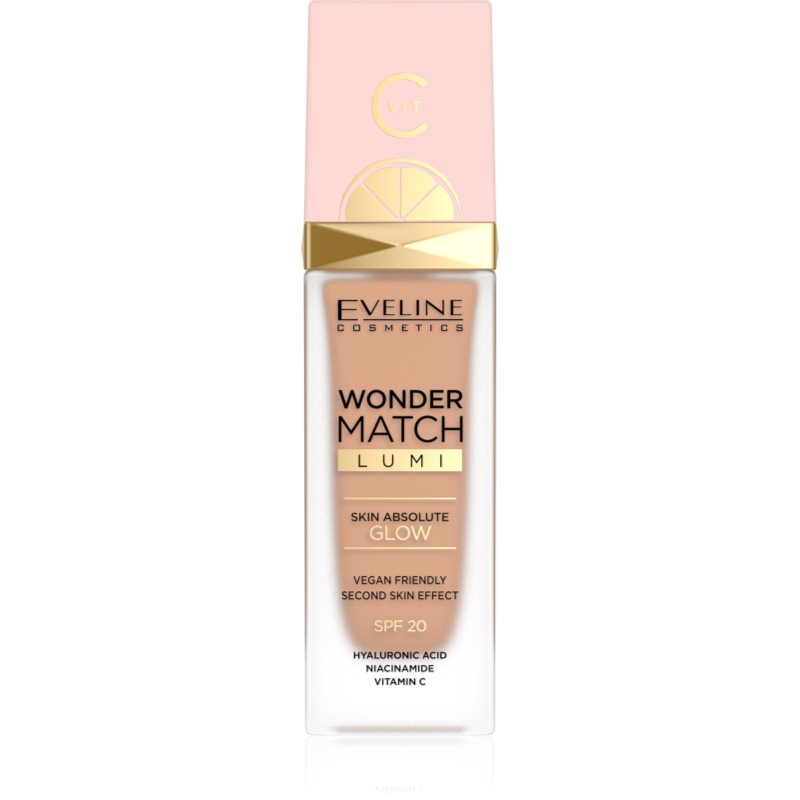 Eveline Cosmetics Wonder Match Lumi хидратиращ фон дьо тен с изглаждащ ефект SPF 20 цвят 25 Sand Beige 30 мл. на ниска цена