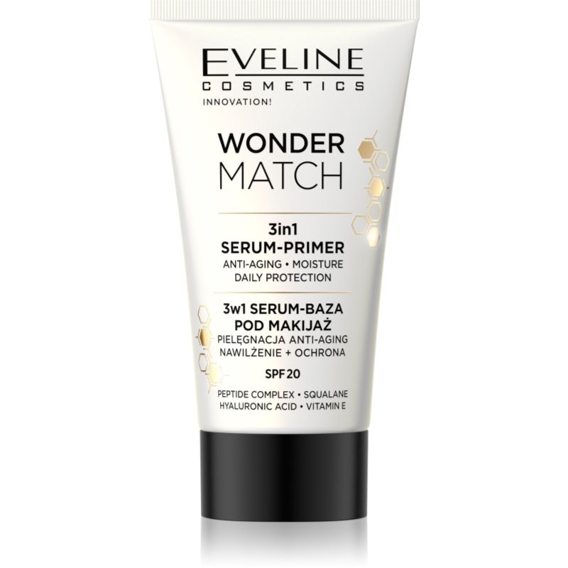 Eveline Cosmetics Wonder Match основа под фон дьо тен 3 в 1 SPF 20 30 мл.