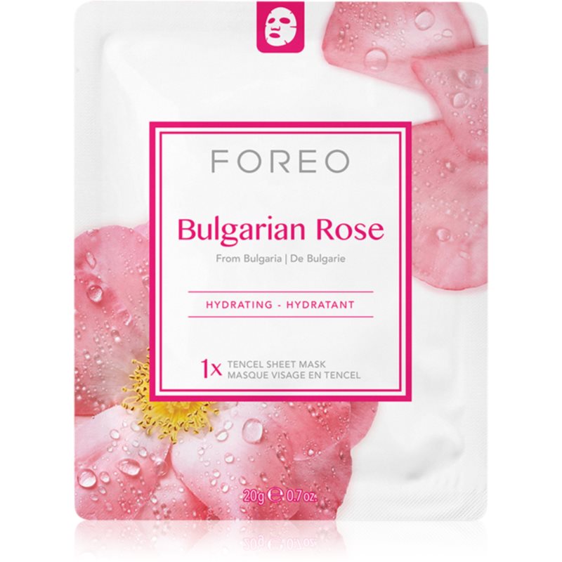 FOREO Farm to Face Sheet Mask Bulgarian Rose хидратираща платнена маска 3x20 мл. на ниска цена
