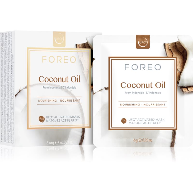 FOREO UFO™ Coconut Oil дълбоко подхранваща маска 6x6 гр.
