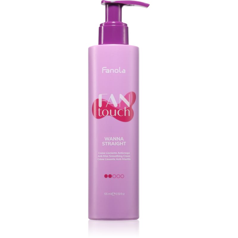 Fanola FAN touch Wanna Straight изглаждащ крем за коса против цъфтене 200 мл.