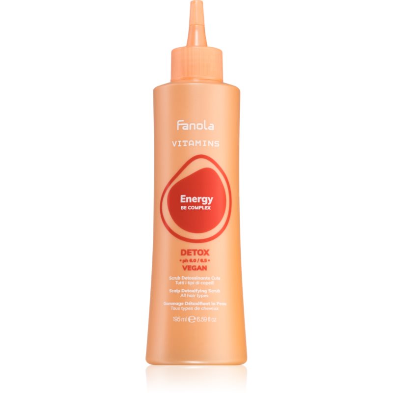 Fanola Vitamins Scalp Detoxifying Scrub почистващ пилинг гел за всички видове коса 195 мл.