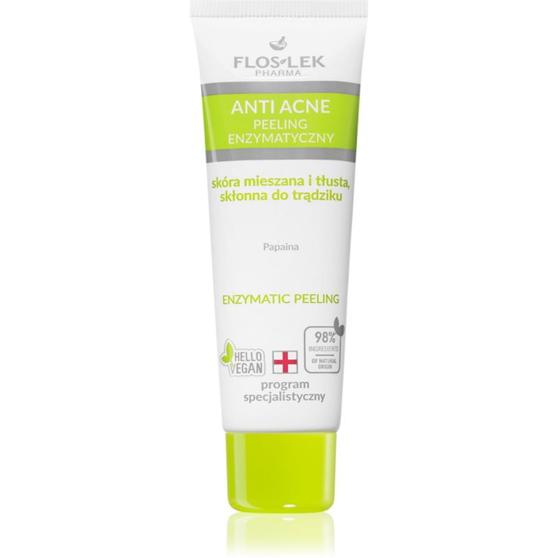 FlosLek Laboratorium Anti Acne ензиматичен пилинг за смесена и мазна кожа 50 мл.