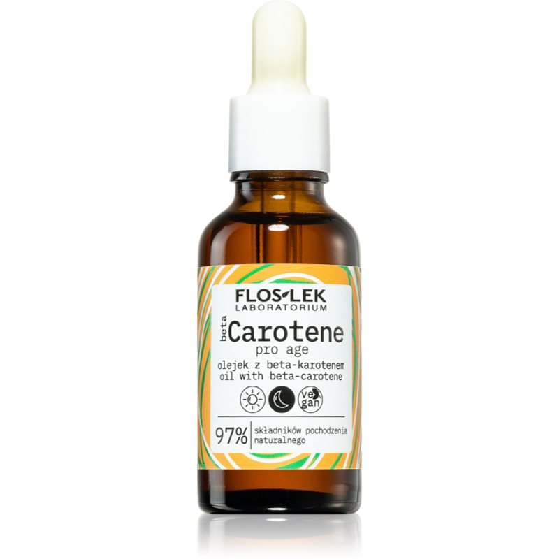 FlosLek Laboratorium Beta Carotene подхранващ маслен серум за стягане на кожата 30 мл.