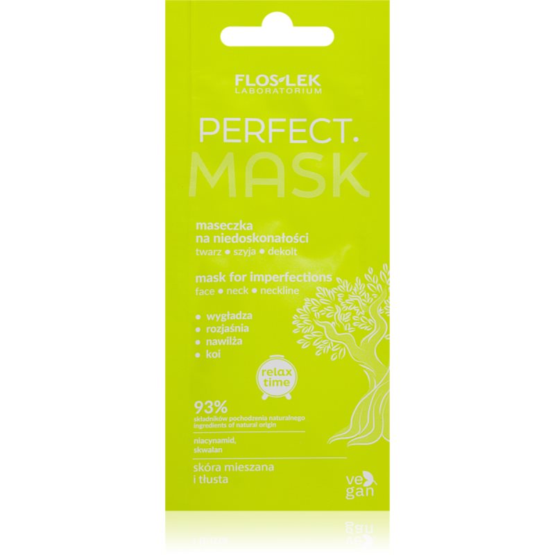 FlosLek Laboratorium Perfect почистваща маска за лице за кожа с несъвършенства 6 мл. на ниска цена