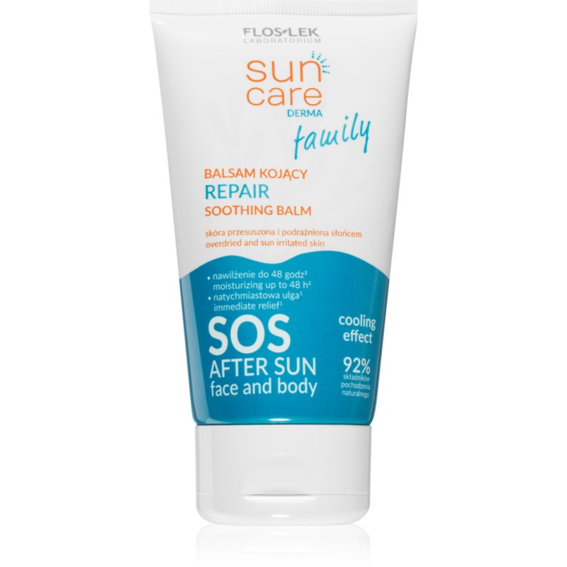 FlosLek Laboratorium Sun Care Derma Family успокояващ балсам за след слънчеви бани с охлаждащ ефект 125 мл. на ниска цена