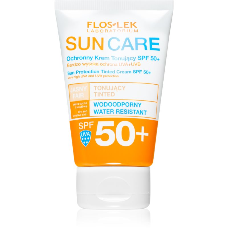 FlosLek Laboratorium Sun Care Derma тониращ крем за суха до чувствителна кожа SPF 50+ 50 мл. на ниска цена