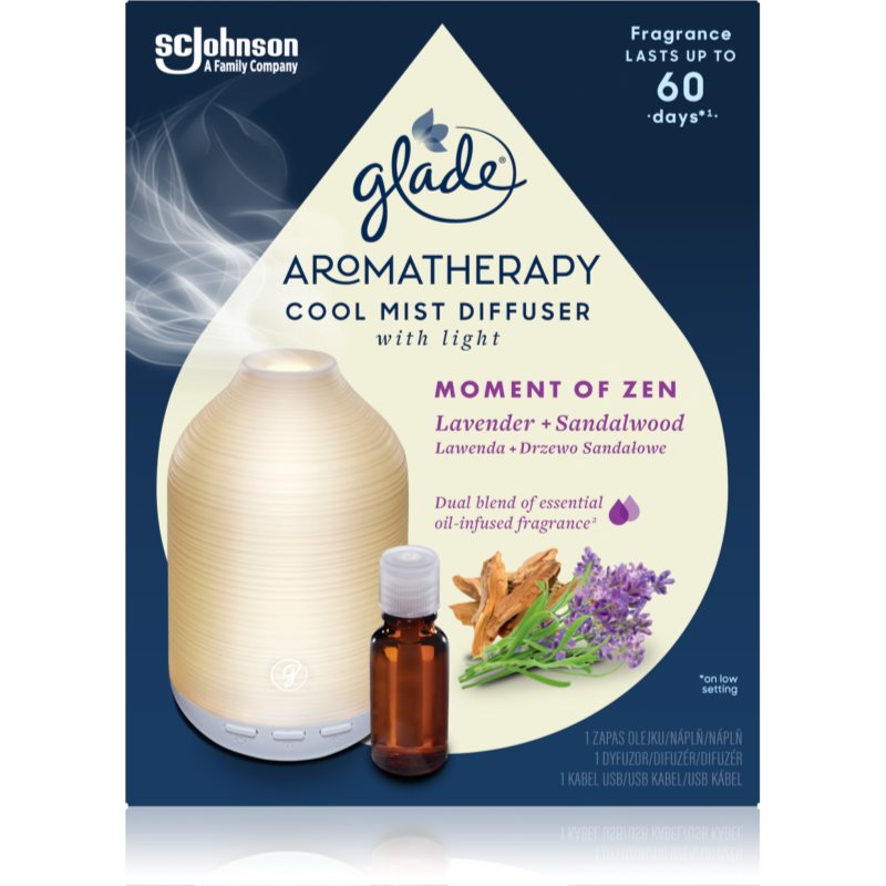 GLADE Aromatherapy Moment of Zen aроматизиращ дифузер с пълнител Lavender + Sandalwood 17