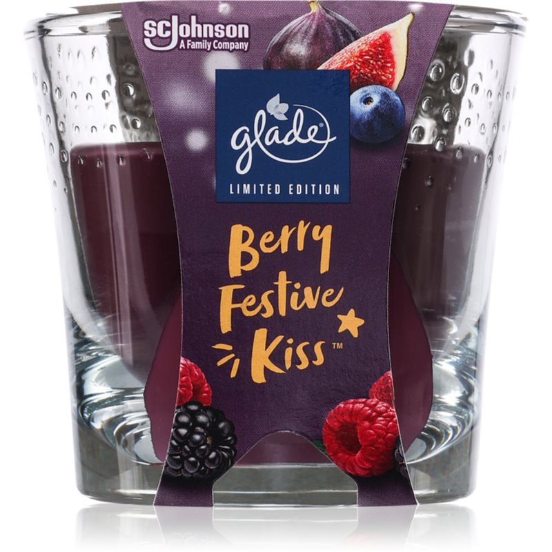 GLADE Berry Festive Kiss ароматна свещ 112 гр.