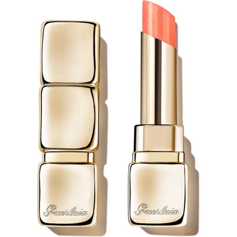 GUERLAIN KissKiss Bee Glow подхранващ и хидратиращ балсам за устни цвят 389 Pearly Peach 100 гр.