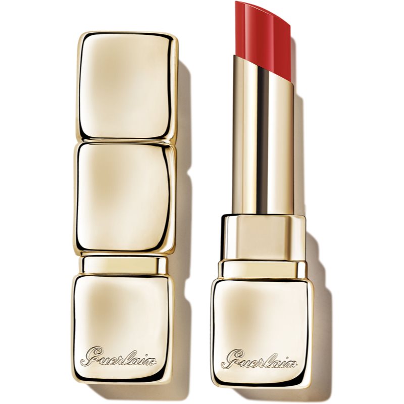 GUERLAIN KissKiss Shine Bloom бляскаво червило цвят 709 Petal Red 3