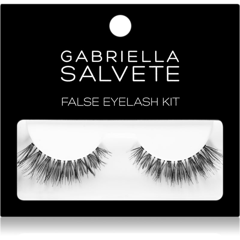 Gabriella Salvete False Eyelash Kit изкуствени мигли с лепило тип Basic Black 1 бр.