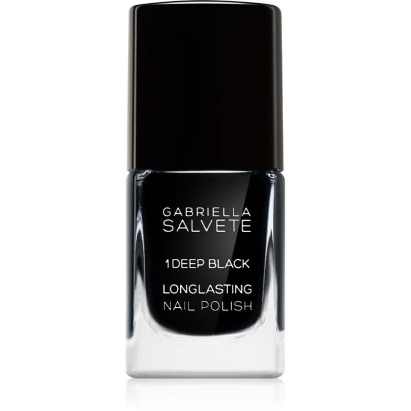 Gabriella Salvete Longlasting Enamel дълготраен лак за нокти със силен гланц цвят 01 Deep Black 11 мл.