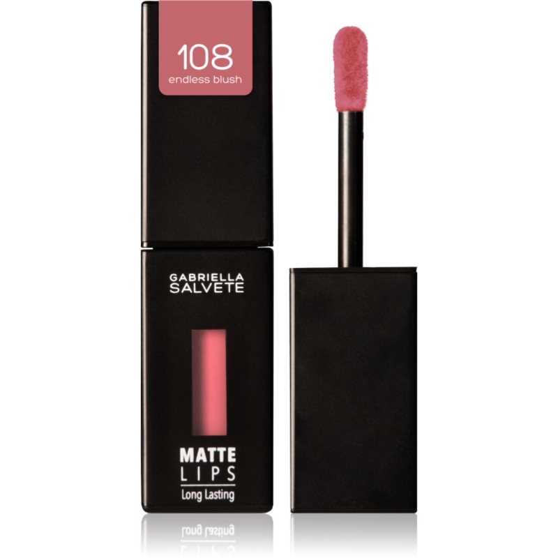 Gabriella Salvete Matte Lips дълготрайно течно червило с матиращ ефект цвят 108 Endless Blush 4