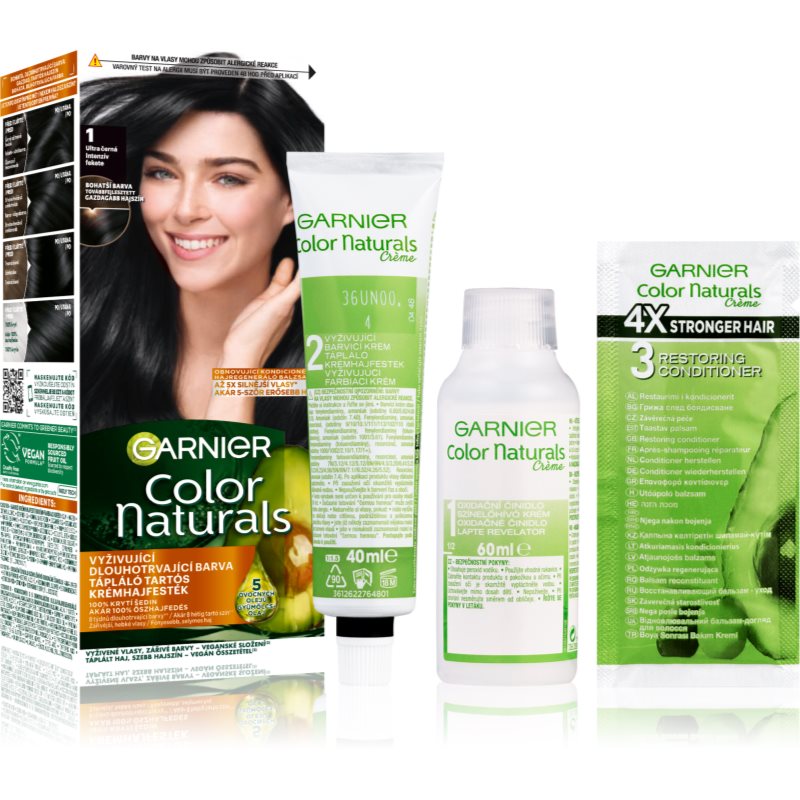 Garnier Color Naturals Creme боя за коса цвят 1 Ultra Black 1 бр.