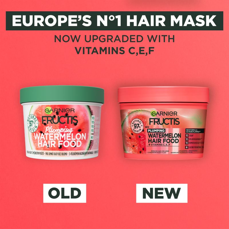 Garnier Fructis Watermelon Hair Food маска за тънка коса без обем 390 мл. на ниска цена