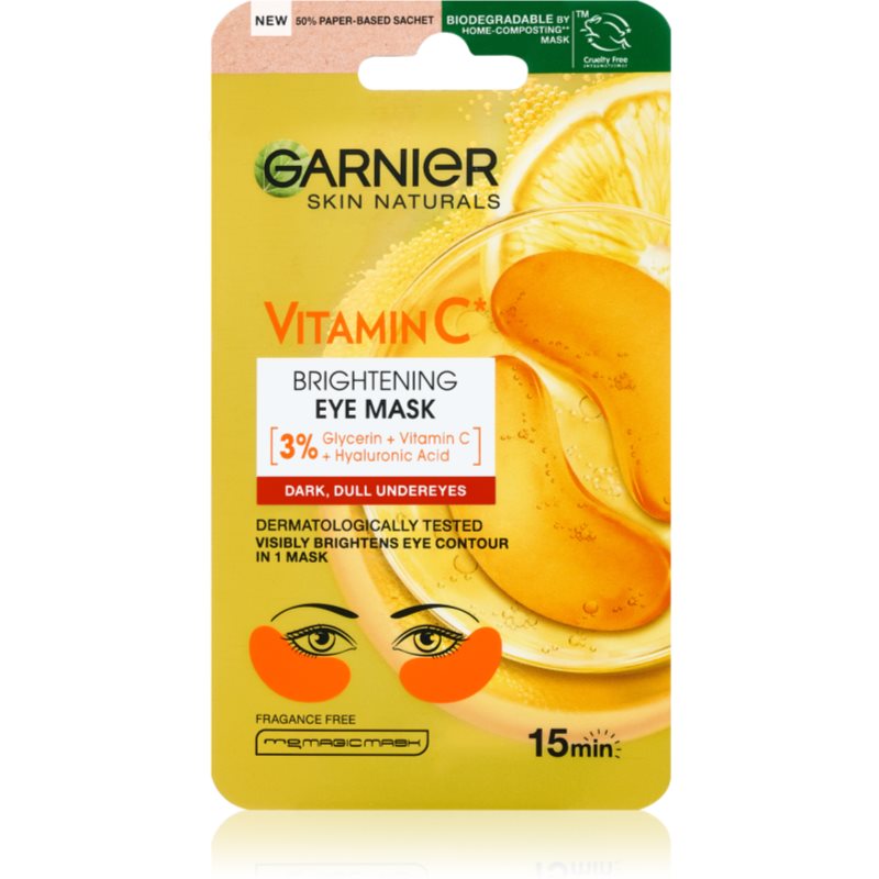 Garnier Skin Naturals Vitamin C хидратираща и озаряващ маска за околоочната област с витамин С 5 гр.