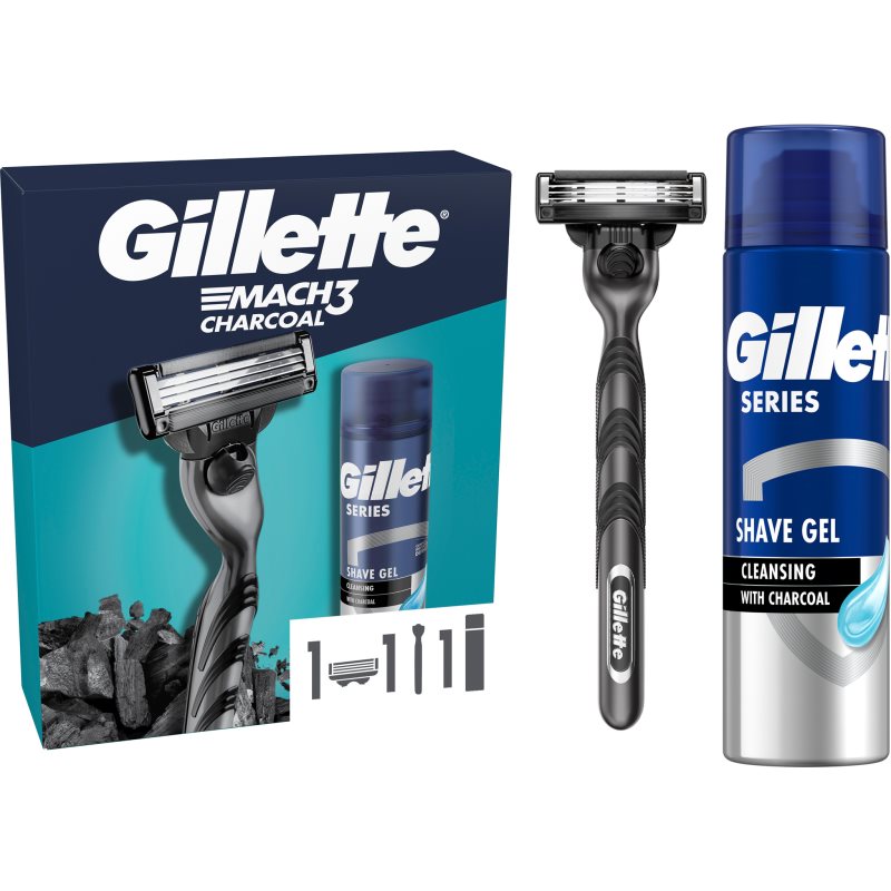 Gillette Mach3 Charcoal подаръчен комплект за мъже