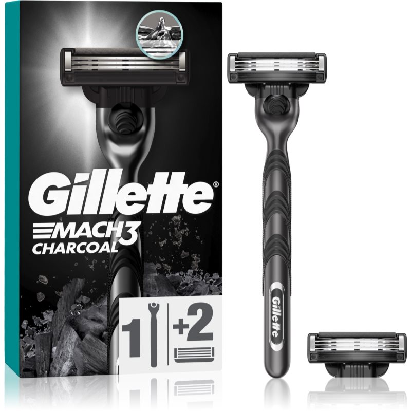 Gillette Mach3 Charcoal самобръсначка + резервни остриета 2 бр.