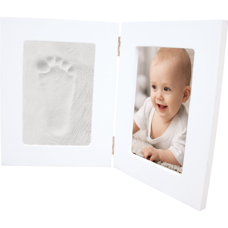 Happy Hands Double Frame комплект за отпечатъци на бебето White 36