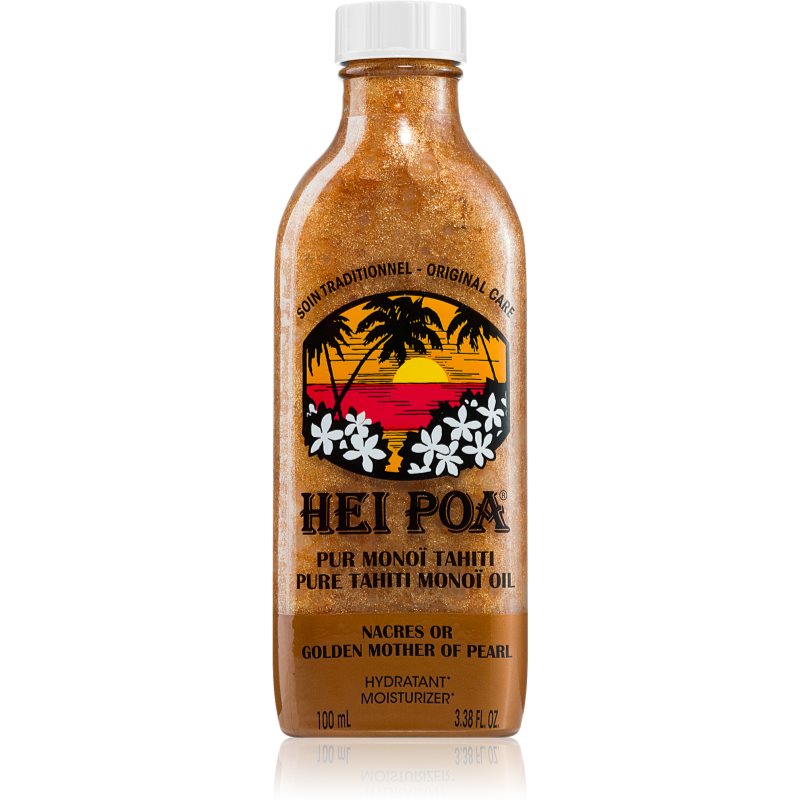 Hei Poa Pure Tahiti Monoï Oil Golden Mother of Pearl мултифункционално масло с блясък 100 мл.