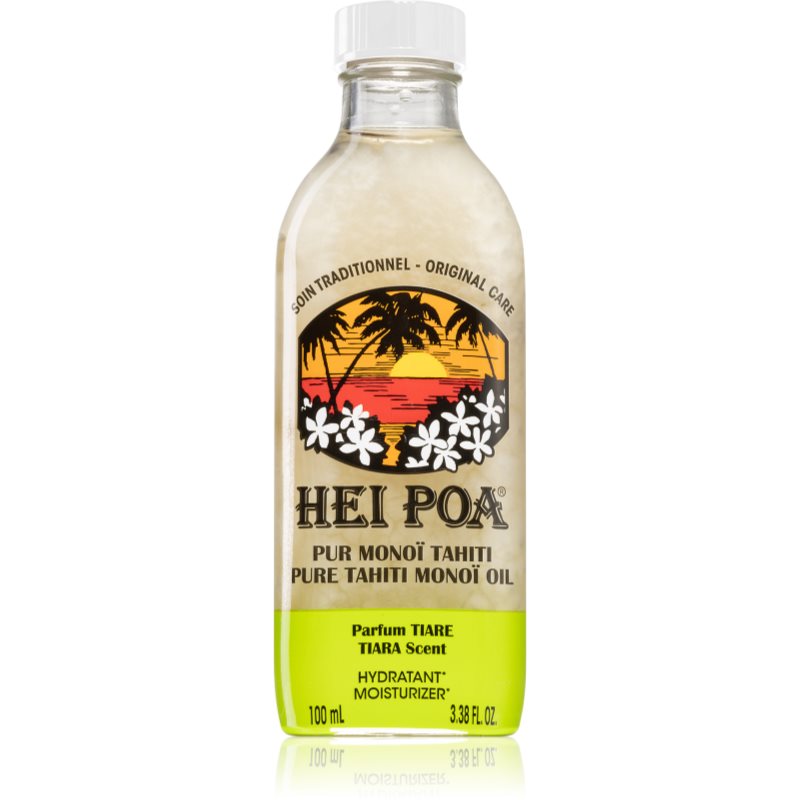 Hei Poa Pure Tahiti Monoï Oil Tiara мултифункционално масло за тяло и коса 100 мл.