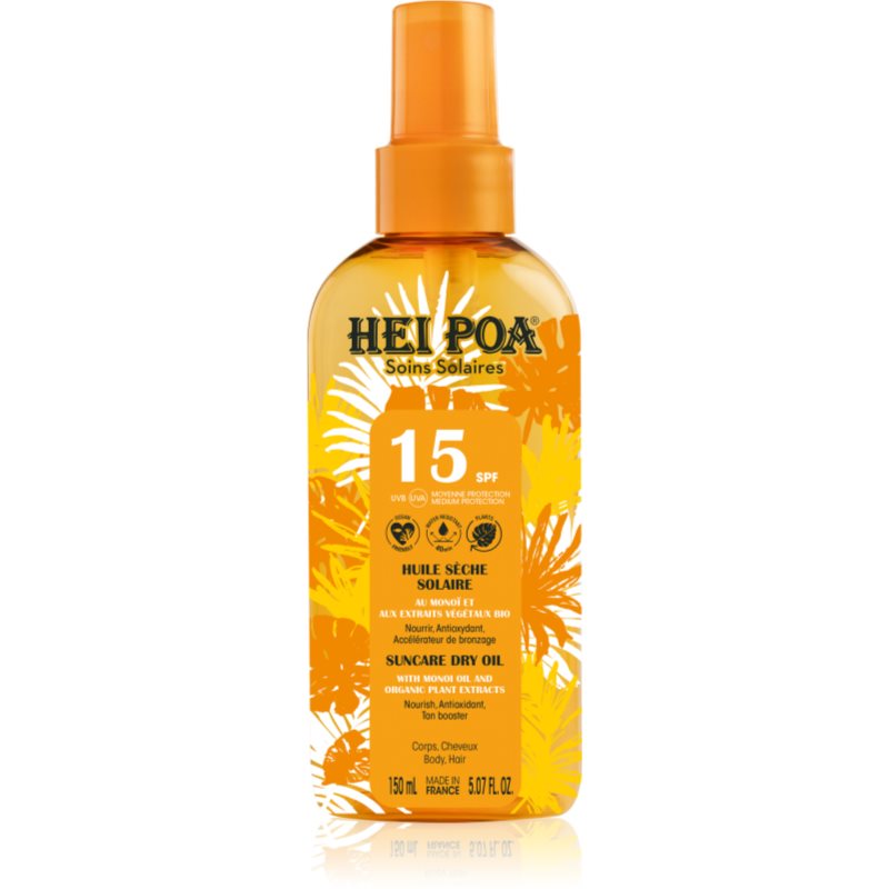 Hei Poa Tahiti Monoi Oil олио за слънце SPF 15 150 мл.